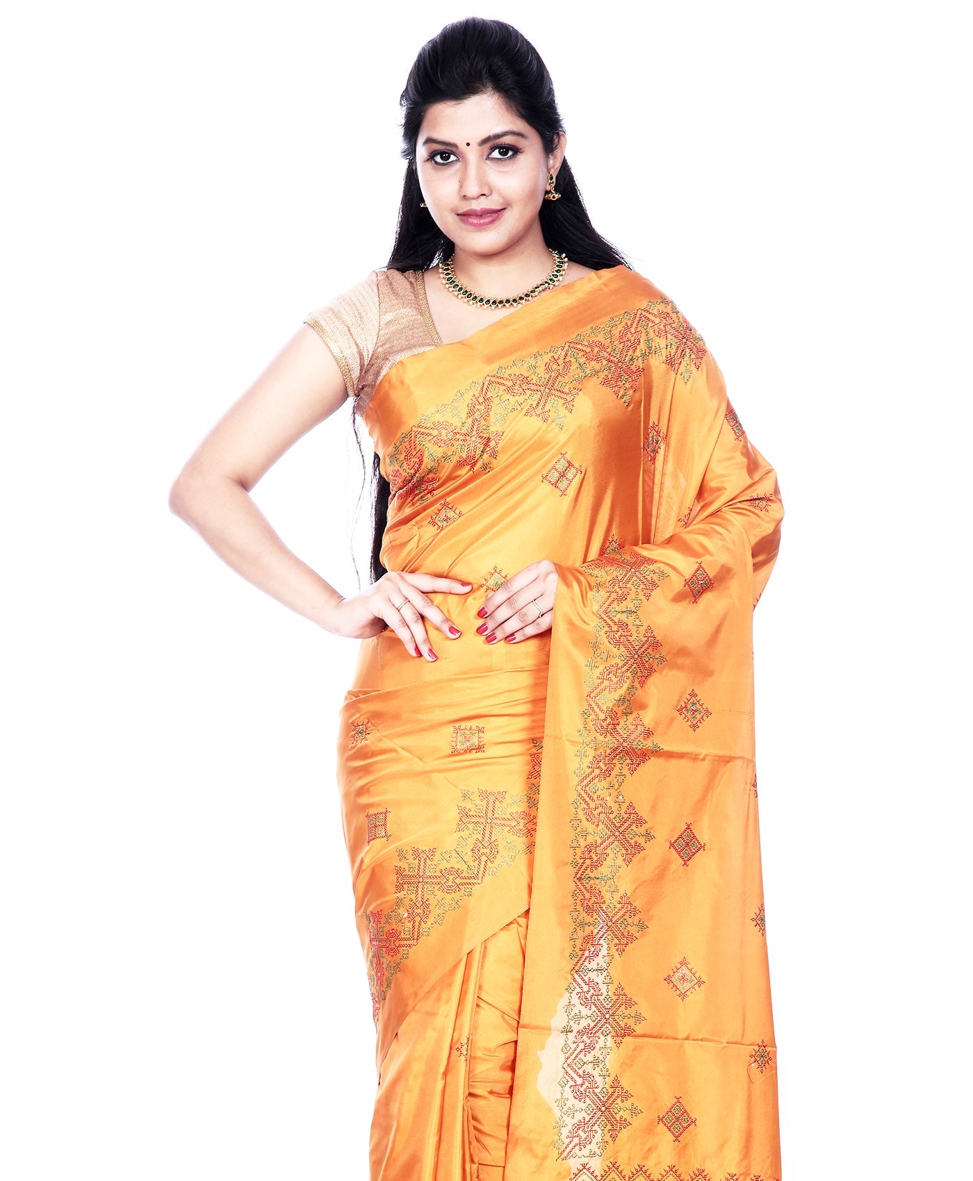 Kasuti Ilkal Art Silk Saree